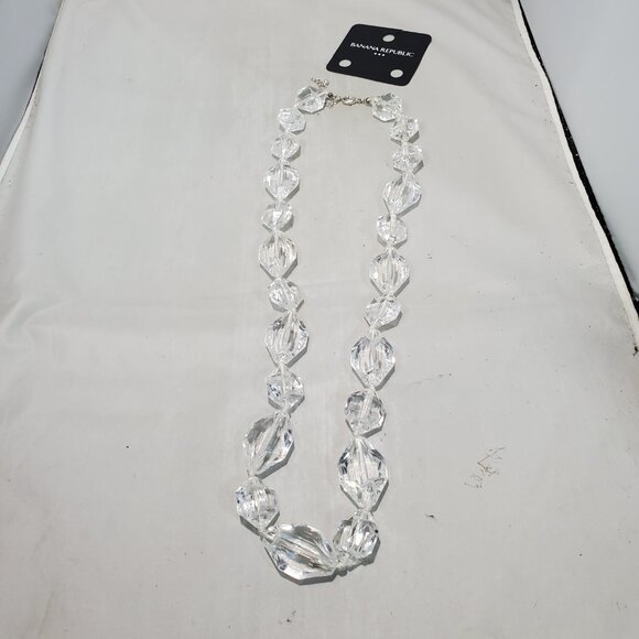 Banana Republic clear, multi-faceted beads necklace - Picture 6 of 7